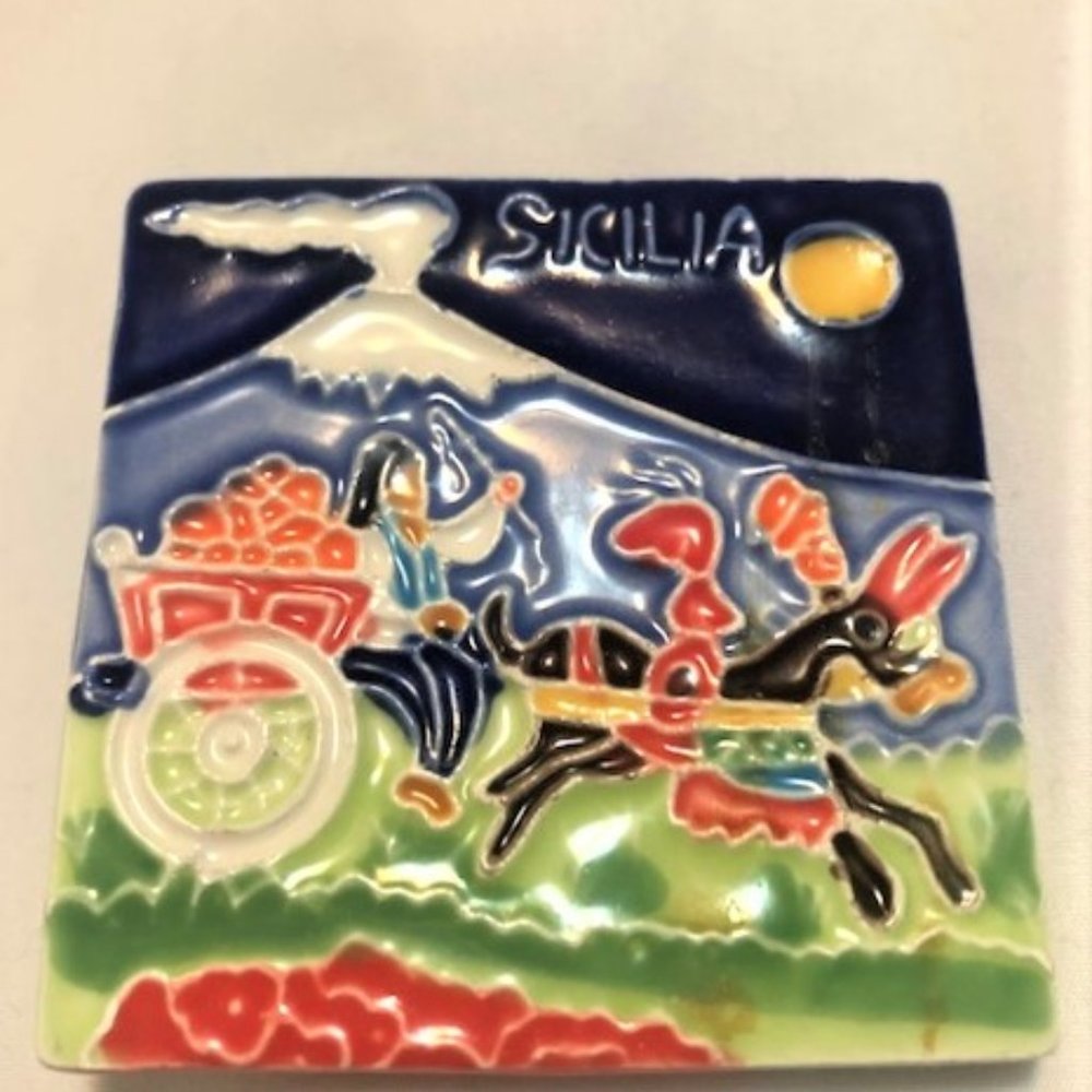Colorful Refrigerator Magnet from Sicily